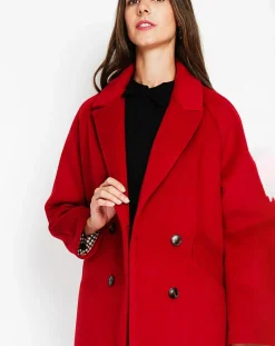 Femme Assuili Manteau Sandra bordeaux