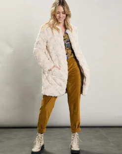 Best Hartford Manteau Vani fausse fourrure beige
