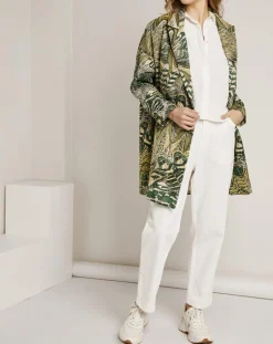 Femme See u Soon Manteau Victoria à motifs vert