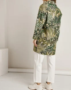 Femme See u Soon Manteau Victoria à motifs vert