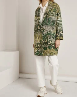 Femme See u Soon Manteau Victoria à motifs vert