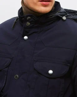 New Hackett London Manteau Winter velospeed bleu marine