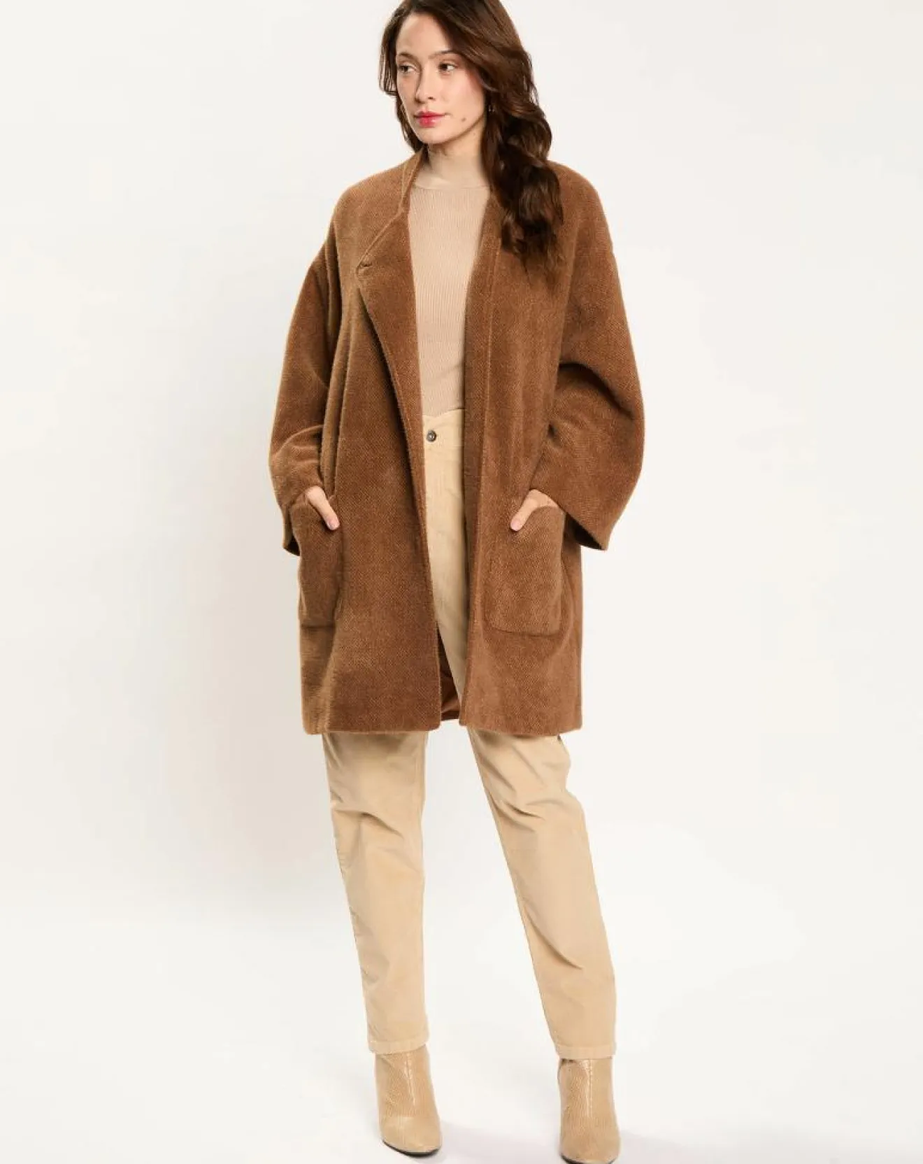 Discount Lauren Vidal Manteau Zana camel