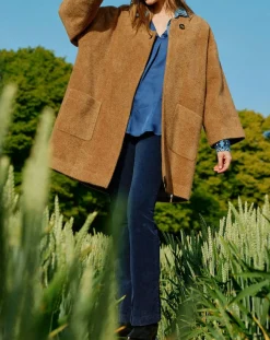 Discount Lauren Vidal Manteau Zana camel