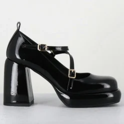 Outlet Garrice Lab Mary Jane en Cuir abra noires - Talon : 9.5cm