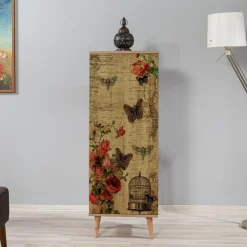 Wooden Art Meuble à chaussure Filinta chêne - 50x135x38 cm