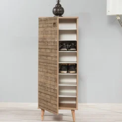 Discount Wooden Art Meuble à chaussures Filinta multicolore - 50x128x38 cm