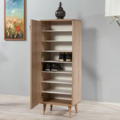 Discount Wooden Art Meuble à chaussures Filinta multicolore - 50x128x38 cm