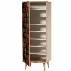 Wooden Art Meuble à chaussures Filinta multicolore - 50x128x38 cm