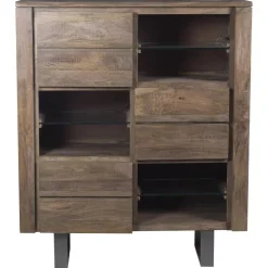 Bois & Chiffons Meuble haut manguier new york vintage marron - 120x45x140 cm