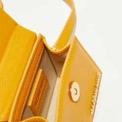 Discount Jacquemus Micro sac à main en Cuir Le Chiquito orange - 12x9 cm