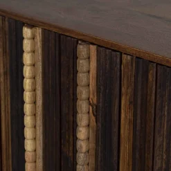 Discount Bois & Chiffons Mini bar 2 portes Manguier Ramon Naturel - 100x45x100 cm