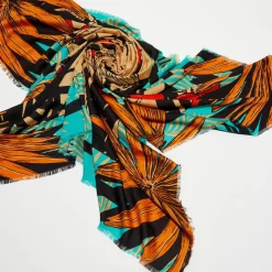 Femme Wild Mini Foulard Palm Lady turquoise - 54x54 cm
