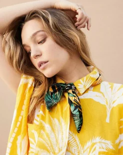 Femme Wild Mini Foulard Palmlady_Mini safran - 54x54 cm