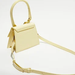 Outlet Jacquemus Mini sac à main en Cuir Le Chiquito Moyen jaune - 13.5x18x5 cm