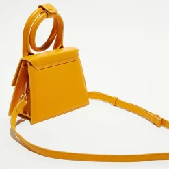 Online Jacquemus Mini sac à main en Cuir Le Chiquito Noeud orange - 18x13.5 cm