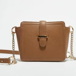 Clearance Apologie Studio Mini Sac bandoulière en Cuir Lara deserto - 16x13x6 cm