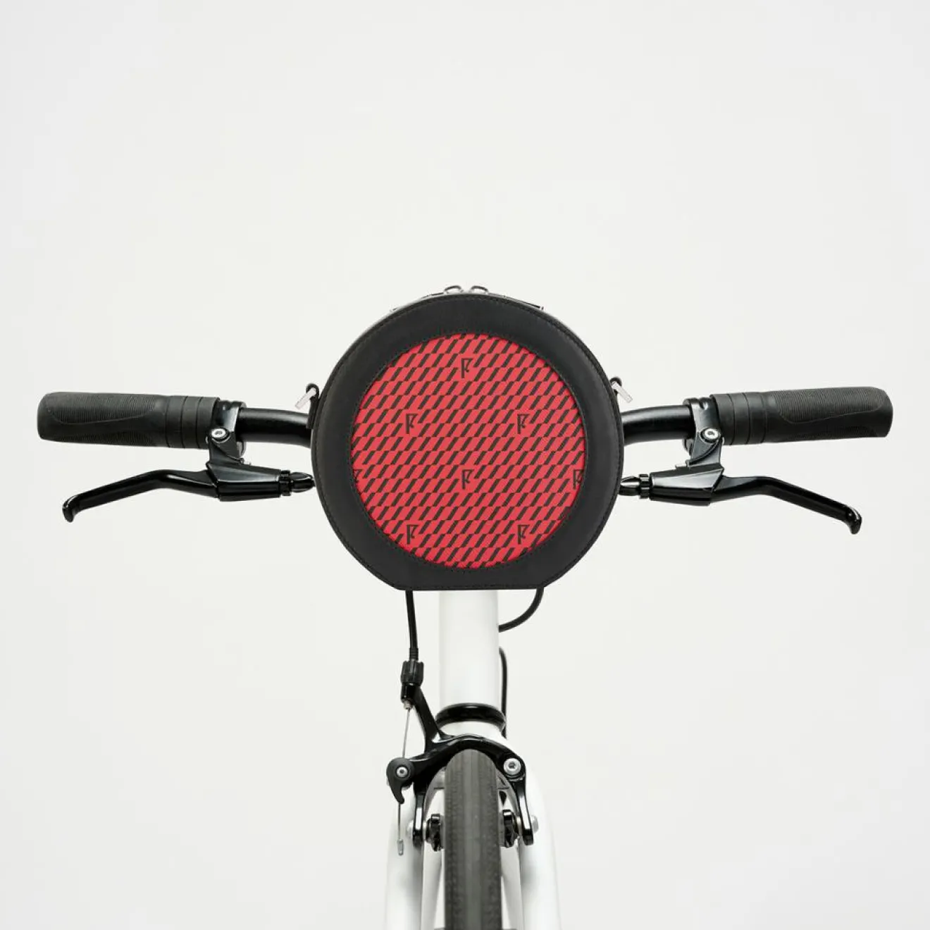 Femme Maison Faret Mini Sac en Toile enduite & Cuir Medoc rouge/noir - 13x13x5.5 cm