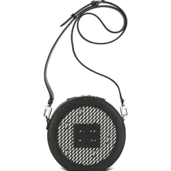 Femme Maison Faret Mini Sac en Toile enduite & Cuir Medoc noir/blanc - 13x13x5.5 cm