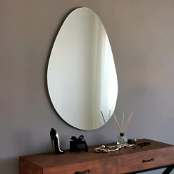 Wooden Art Miroir Porto noir - 76x50x2.2 cm