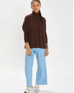 Femme Cashmere Tribu Mitaines 100% Cachemire poignets en côtes Mindy mocha