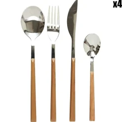 Home Deco Factory Ménagère marron - 16 pièces