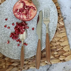 New Novastyl Ménagère Suva24 Pièces En AcierInoxydable Effet Bois