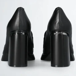 New Liu-Jo Mocassins à talon Nana en Cuir noirs