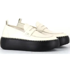 Sale Oa Non Fashion Mocassins en Cuir blancs - Talon 5 cm