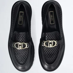 Femme Liu-Jo Mocassins en Cuir Cora noirs