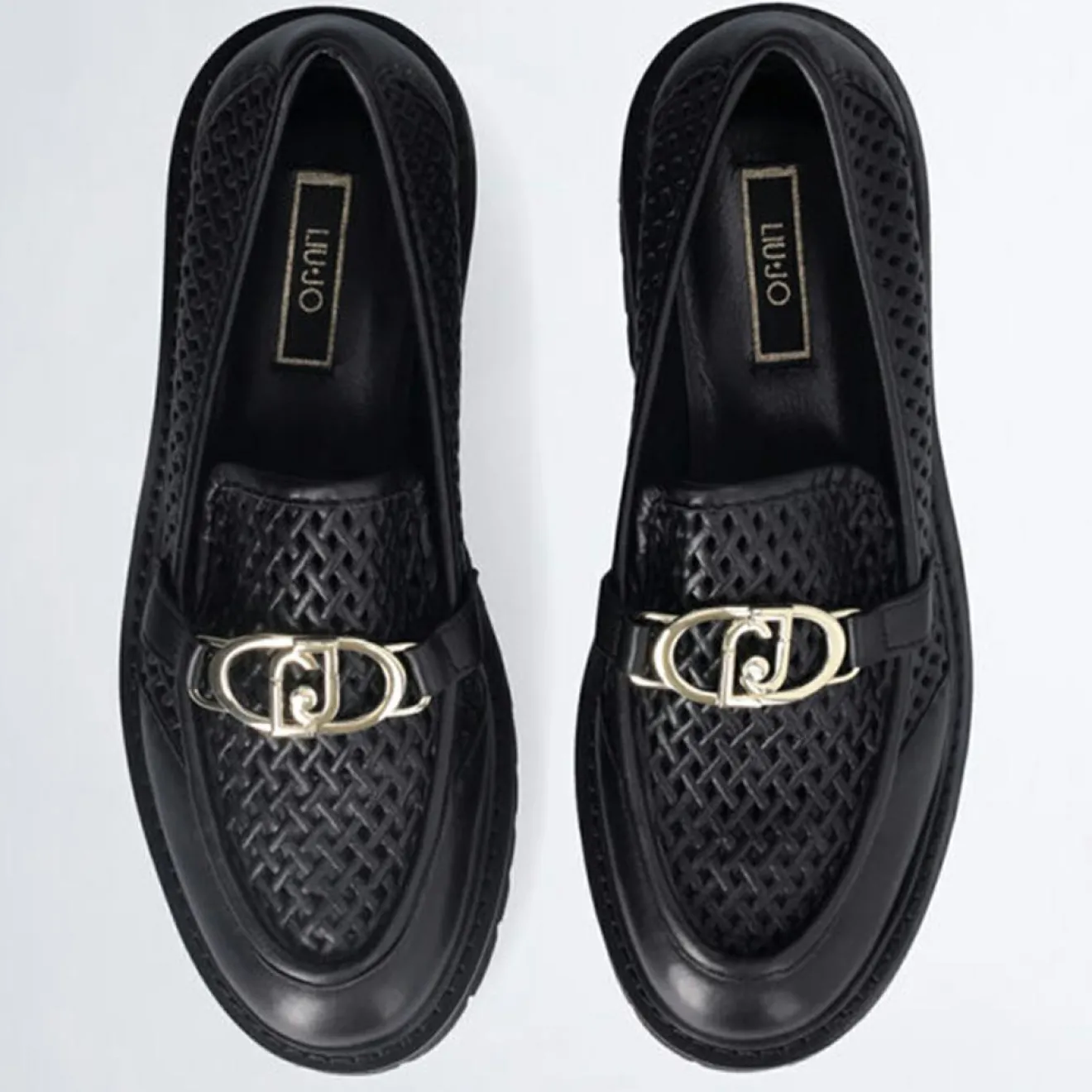 Femme Liu-Jo Mocassins en Cuir Cora noirs