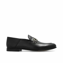 Homme Salvatore Ferragamo Mocassins en cuir Gin noirs