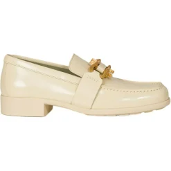 Discount Bottega Veneta Mocassins en Cuir Monsieur écrus