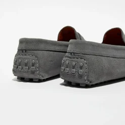 New Loafers Mocassins en Velours de Cuir Adam gris