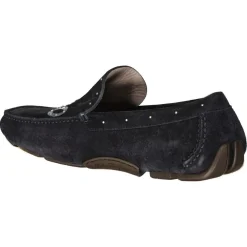 Homme Salvatore Ferragamo Mocassins en Velours de Cuir Andren marine