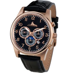 Homme Richtenburg Montre automatique Homme en Cuir Athen noire