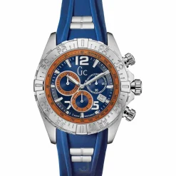 Homme Guess Collection Montre Chronographe Homme en Caoutchouc bleue