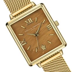 Femme Amelia Parker Montre Femme Boracay en Acier dorée