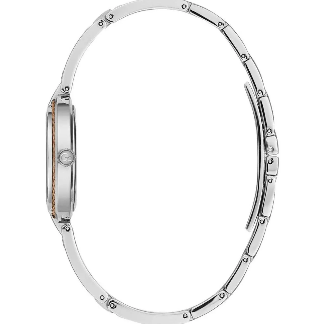 Discount Guess Collection Montre Femme Cable Bijou en Acier inoxydable rose doré/argenté