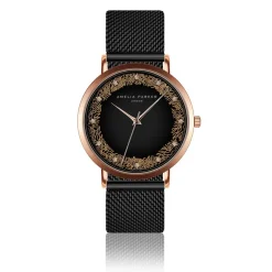 Femme Amelia Parker Montre Femme Coral en Acier noire