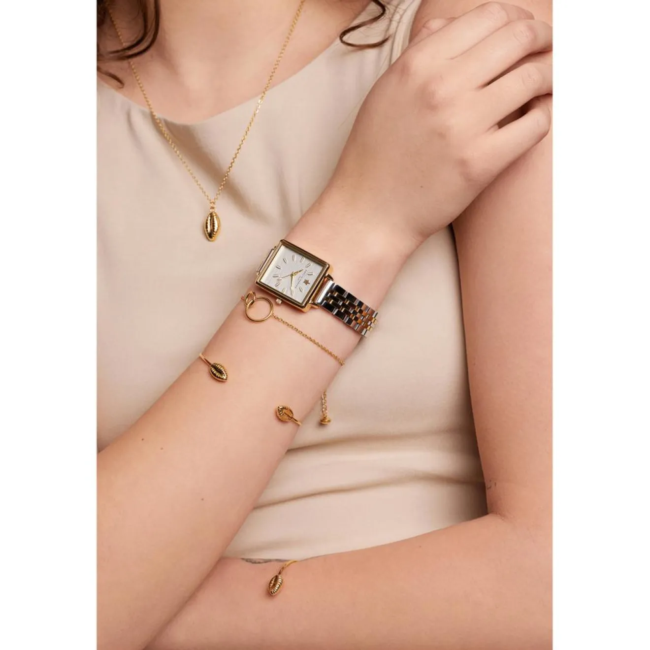 Amelia Parker Montre Femme Desert en Acier doré/argenté