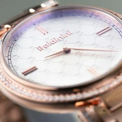 New Baldinini Montre Femme en Acier & cristaux Swarovski Dona doré rose