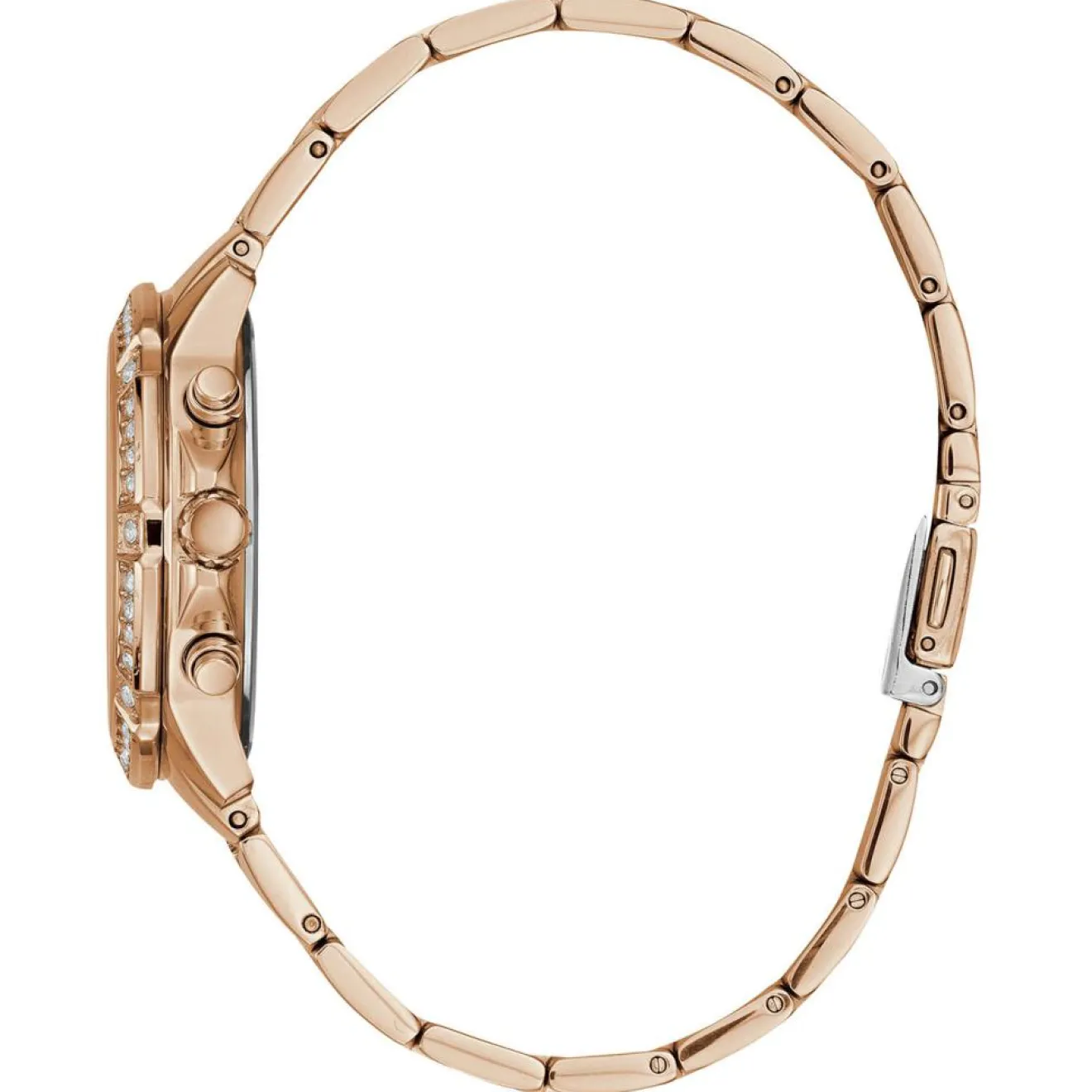 Online Guess Montre Femme en Acier & Cristaux Roxy rose doré