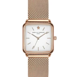 Best Amelia Parker Montre Femme en Acier Bay rose doré