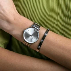 Outlet Amelia Parker Montre Femme en Acier Capsule Grey argentée