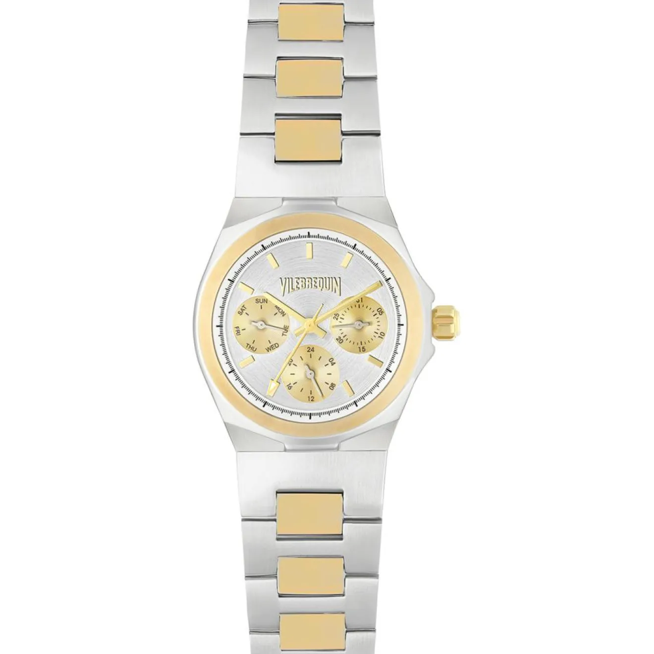 Outlet Vilebrequin Montre Femme en Acier Chronographe argenté/doré