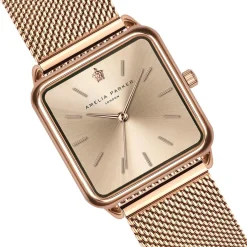 Best Amelia Parker Montre Femme en Acier Gold Plaza rose doré