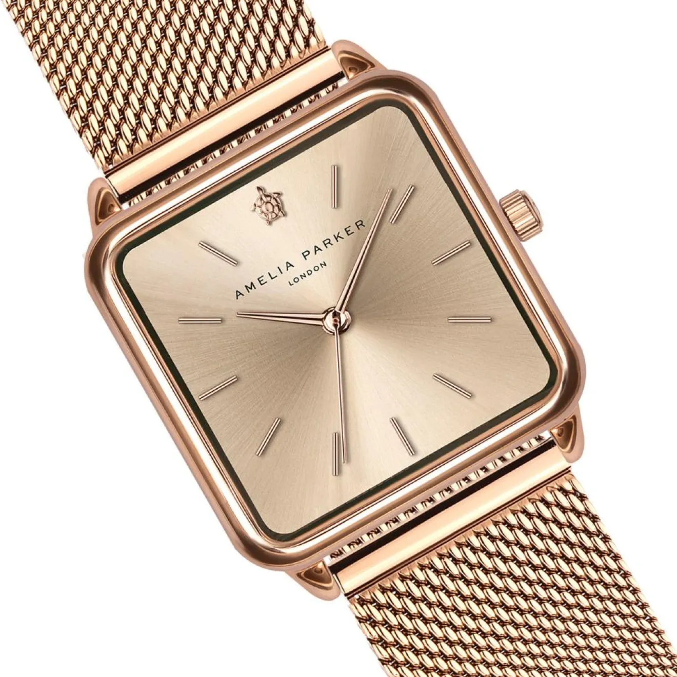 Best Amelia Parker Montre Femme en Acier Gold Plaza rose doré