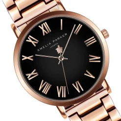 New Amelia Parker Montre Femme en Acier Grand rose doré