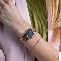 Clearance Amelia Parker Montre Femme en Acier Night Plaza rose doré